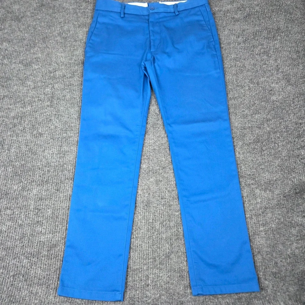 Levi Strauss & Co Mens Chino Pants Cobalt Blue Twill W34 L32 Straight Leg